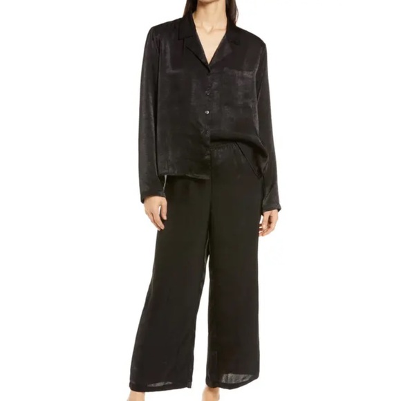 Vintage Black Satin Lounge Set, Size m/l - Picture 2 of 7